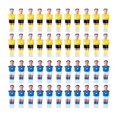 thumbnail image 1 of 44x Foosball Men Foosball Set de Piezas de Repuesto de Futbolín, 1 of 8