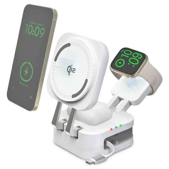 3-in-1 Retractable Magcharge Charging Station for Phone, Airpods, & iWatch