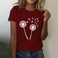 thumbnail image 2 of Kaemgyyd T-Shirt Grande Taille pour Femmes, Mignon, à Imprimé Graphique, Col Rond, Doux, Léger, Manches Courtes, 2 of 4