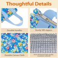 thumbnail image 4 of Pioneer Flower Floral Print Pattern Insulated Lunch Bag for Women & Adults,Large Portable Soft Cooler Lunch Bag,Thermal Food Storage Tote with Pearl Cotton,8.66L,8.75x5.75x9.5 Inch, 4 of 6