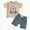 Beige, variant on Toddler Kids Boy Shor T-Shirt with Solid Shorts 2Pcs Outfit T-Shirt Tops & Shorts Sets 2Pcs For 1t 2t 3t 4t 5t 6t Pajamas & Dailywear (Gray,5-6 Years)