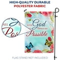 thumbnail image 4 of America Forever With God all Things are Possible Garden Flag 12.5 x 18 inch Christian Faith Religious Inspirational Quote Spring Summer Peony Double Sided Yard Outdoor Decorative Bible Verse Flag, 4 of 5