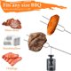 thumbnail image 4 of Juego de 8 brochetas extensibles para asar malvaviscos, mango de madera, de metal de 81 cm, para barbacoa, cocina y fogatas., 4 of 8