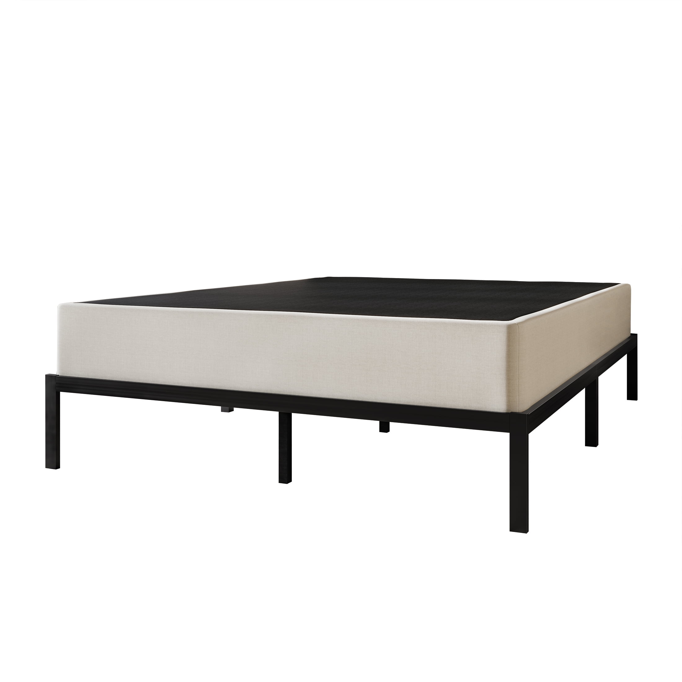 Castle Place 8" Wood Queen Box Spring with Beige Linen Cover