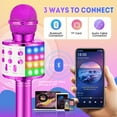 thumbnail image 6 of Karaoke Microphone for Kids, Gifts for 3 4 5 6 7 8 Year Old Girls, Boys Girls Toys Kids Microphones with Light, Bluetooth Microphone Birthday Gifts for 3-12 Years Old Girls, 6 of 7