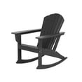 thumbnail image 4 of WestinTrends Dylan All-Weather Poly Lumber Adirondack Rocking Chair, Seashell Design, 450-lb Capacity, Patio Porch Furniture, Gray, 4 of 10