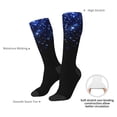 thumbnail image 4 of Vsdgher Black Blue Glitter Sparkles Knee Socks, High Socks Long Stretchy Sock Women Knee High Stocking, Long Socks for Women, 4 of 6