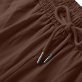 thumbnail image 6 of Women's High-Waisted Linen Shorts - Summer Casual Wide-Leg Knee-Length Shorts with Pockets | Yubnlvae | Women Linen Shorts Casual Summer Knee Length Wide Leg High Waisted (Coffee | M), 6 of 8