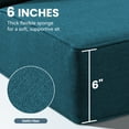 thumbnail image 6 of Outdoor Wicker Furniture Cushion Set, 24 x 22 x 6 Thicken Deep Seat Patio Chair Cushions, Lake Blue, 4 Sets, 6 of 10