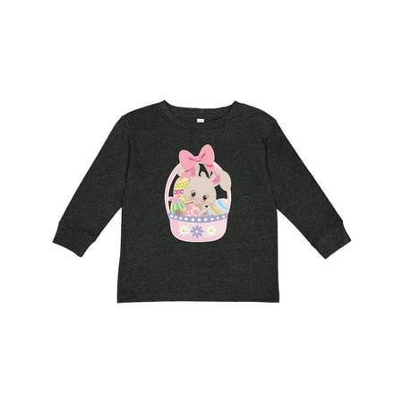 

Inktastic Easter Bunny in Easter Basket with Eggs Gift Toddler Toddler Girl Long Sleeve T-Shirt