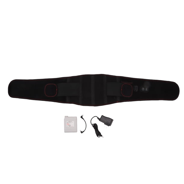 Cinturón calentado inalámbrico de 105cm, envoltura para el vientre calentada con almohadilla térmica de masaje vibratorio para el dolor de espalda, enchufe estadounidense de 110-240V