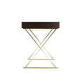 thumbnail image 4 of Ada Office Desk, 2 Drawers, Espresso Brown, Gold X Steel Legs, 47 Inch, 4 of 5