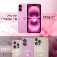 thumbnail image 2 of JETech Magnetic Case for iPhone 16 6.1-Inch Compatible with MagSafe, Shockproof Phone Bumper Cover, Solid Color Matte TPU Frame, Anti-Scratch Clear Back (Pink), 2 of 6