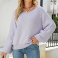 thumbnail image 2 of Blusa informal de manga larga con cuello redondo y manga larga para mujer Fridja  hjk1632, 2 of 8