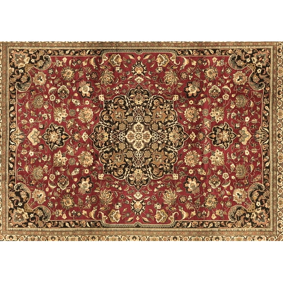 Ahgly Company Indoor Rectangle Persian Brown Traditional Area Rugs, 5' x 8'