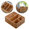 thumbnail image 6 of kowaku Desk Organizer Sundries Storage Box 4 Grid Decorative Desktop Storage Basket Desktop Compartment Basket for Home Decor Closet, 6 of 9
