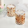thumbnail image 2 of Yayeee 2 Pack Qtip Holder Bathroom Cotton Swab Canister with Lid Clear Dispenser Set, Fall Beige Pumpkin, 2 of 6