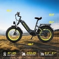thumbnail image 2 of Seemoon Electric Bike for Adults 750W Motor 52V 25Ah 1300Wh 28MPH 105Mi 160Nm 40Deg 20"x4" Fat Tire Front Suspension Dual Disc Brakes Step Through, 2 of 8