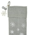 thumbnail image 3 of VHC Brands Yuletide Burlap Dove Grey Snowflake Stocking 12x20, 3 of 4