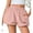 Pink #11, variant on Women's Summer Casual Ruched Bubble Shorts Elastic High Waist Loose Fit Solid Beach Lounge Vacation Shorts XL
