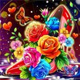 thumbnail image 2 of Cuadros Decorativos Dibujo de diamantes 5D mosaico de taladro redondo completo Kit de Wdftyju serie de zapatos DIY obra de arte decoración del hogar sala de estar y dormitorio, 2 of 8