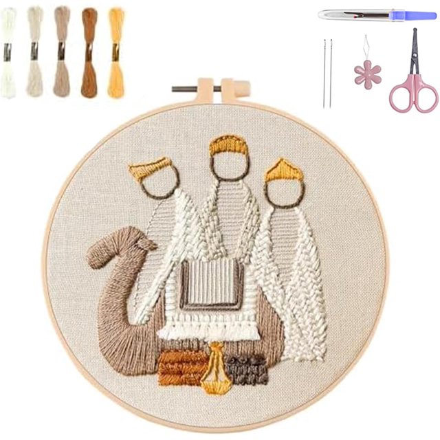 Kit de bordado navideño Xinyu Belén para principiantes DIY (King)
