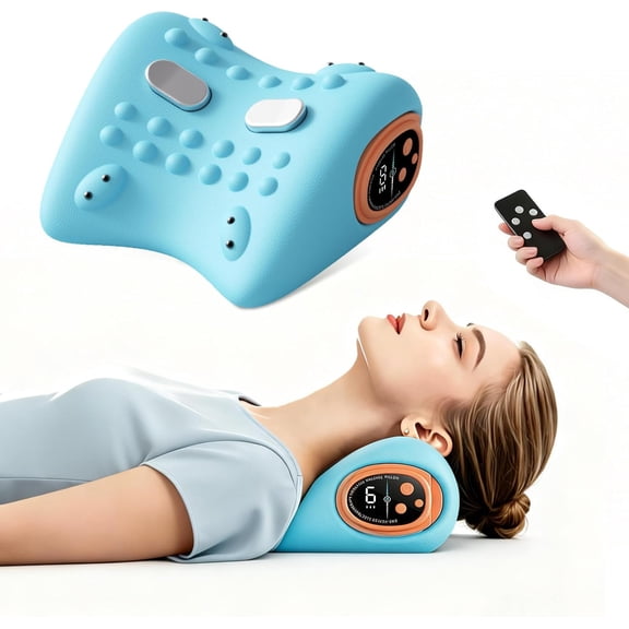 Neck Massager 2026 New Upgrade, 3-in-1 Heat, Pulse & Vibration Modes, Ergonomic Electric Neck and Shoulder Massager for Pain Relief & Relaxation at Home, Office, Travel