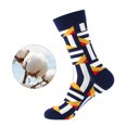 thumbnail image 2 of Xmyrz Calf Socks For Women Faddish Geometric Print Socks Cotton Holiday Skin-Friendly Casual Cute Socks, 2 of 4