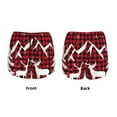 thumbnail image 2 of JUNZAN Christmas Buffalo Plaid Print Women's Athletic Gym Running Shorts with Phone Pockets - Workout Shorts-Medium, 2 of 8