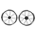 thumbnail image 2 of Folding Bike Wheel Set, Wheel Set Copper Cap Anode Polished Rims Fashionable  for V Brake Bicycle red,black, 2 of 7