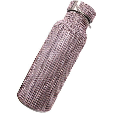 

Pikadingnis Insulated Tumbler Water Bottle Stainless Steel Insulated Thermal Mug Hot & Cold BPA Free Insulated Glitter Rhinestone Drinking Bottle for Gift Home and Travel Use Pink M
