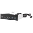 thumbnail image 1 of 5.25 Inch Desktop Pc Case Internal Front Panel Usb Hub 2 Ports Usb 3.0 And 2 Ports Usb 2.0 With Hd A, 1 of 5