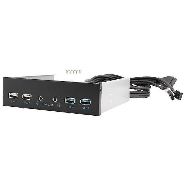 5.25 Inch Desktop Pc Case Internal Front Panel Usb Hub 2 Ports Usb 3.0 And 2 Ports Usb 2.0 With Hd A