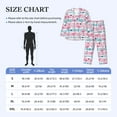 thumbnail image 2 of Mens Pajamas Set, Pink Striped Flamingo Button-Down Pajamas for Men Long Sleeve Mens Sleepwear Lounge Pjs Set, 2 of 5