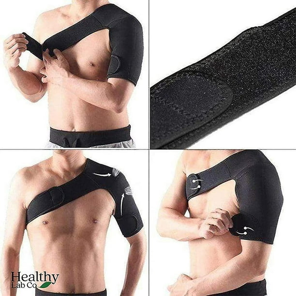 Healthy Lab Co Compression Shoulder Brace For Men And Women  Compression  Support For Torn Rotator Arthritis, Sore Arm, Torn Rotator Cuffs, Shoulder  S 