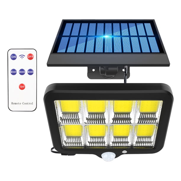 Lámpara solar COB con sensor de movimiento PIR IP65 para jardín, camino, patio, calle, etc. 160COB