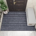 thumbnail image 1 of Feltree Polyester Door Mat with Solid Color Stripes, Cuttable to Size, Durable Anti-Slip Entrance Rug for Home, 1 of 8