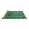 thumbnail image 2 of Ahgly Company Machine Washable Indoor Rectangle Abstract Turquoise Blue Modern Area Rugs, 3' x 5', 2 of 4