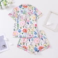 thumbnail image 3 of MAIHAN Pajamas for Women Set Short Sleeved Shorts Home Clothing Set Button Down Shirt Kawaii Clothes Pyjamas Sleepwear, 3 of 6