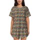 thumbnail image 1 of Fotbe Doodle Food Conjunto de Pijama Estampado para Mujer, 2 Piezas, Ropa de Dormir con Camiseta de Manga Corta y Shorts Suaves-4X-Large, 1 of 6