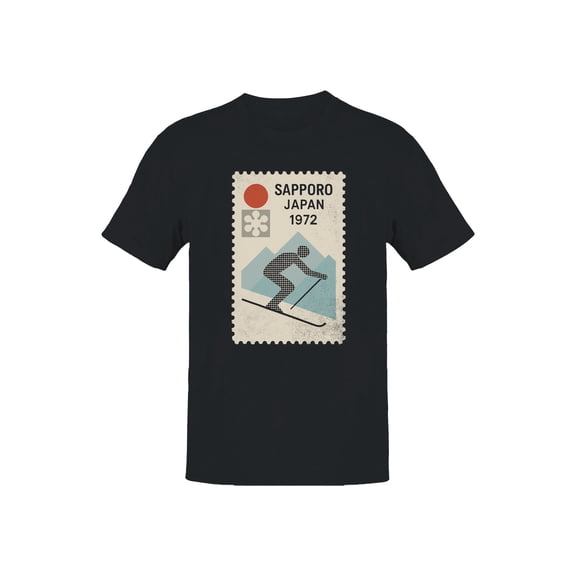 Sapporo 1972 Olympic Skiing Design Men's T-shirt