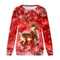 thumbnail image 4 of Amzcrzy Chandails pour Femmes Chandail de Noël Mode Femme Imprimé Manche Confortable Respirant Chandail à Col Rond Chandails pour Femmes Chandails et Chandails à Capuchon pour Femmes 2TG, 4 of 5