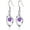 Purple, variant on 925 Silver Dangle Earrings for Women Hypoallergenic Cute Fashion Teardrop Drop Earrings Sparkly Nickel Free Crystal Hanging Dangly Dangling Earrings Jewelry for Women