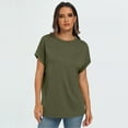 thumbnail image 5 of SUNBS Women's Oversized Tops Business Casual Short Sleeve T-Shirt Summer Blouses, 5 of 7
