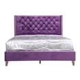 thumbnail image 4 of Glory Furniture Julie G1921-QB-UP Queen Upholstered Bed, Purple, 4 of 8