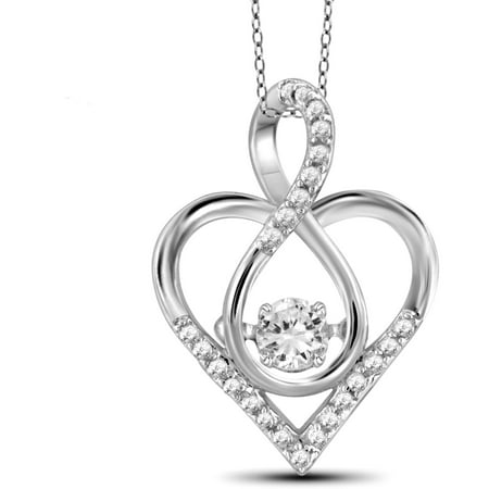 Diamonds in the Sky 1/5 Carat T.W. White Diamond 10kt White Gold Infinity-Heart Pendant