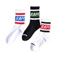 thumbnail image 3 of fastboy 1 Paire de Chaussettes Lettres Hip Hop pour Femmes Hommes Style Sport Rayé, 3 of 9