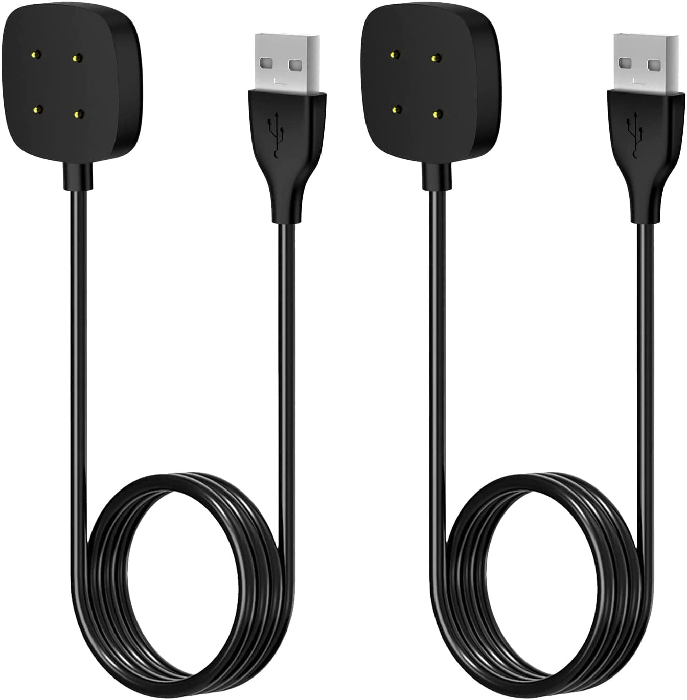 Yaekea Caricatore Compatibile con Fitbit Versa 4 Sense 2 Cavo di Ricarica di Ricambio per Fitbit Sense/Sense 2/ Versa 3/ Verse 4 Smartwatch USB Magnetica Dock di Ricarica 3.3ft / 100cm