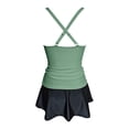 thumbnail image 4 of Women's Tankini Swimsuits with Skirt - 2 Piece Full Coverage Swimwear - Push Up Padded Bra - Nylon/Spandex - S-XXL - Beach/Athletic, 4 of 5