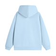 thumbnail image 3 of ZHOUCHANKIDS Male Autumn and Winter Hooded Sweatshirt Solid Color Suede Zipper Large Size Long Sleeve Sweatshirt Jacket Light Blue Large, 3 of 3